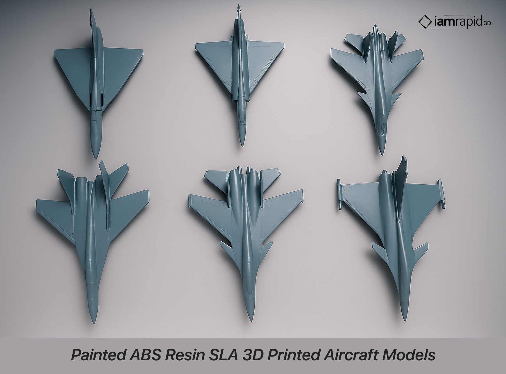 Painted ABS-Like Resin SLA 3D printed aircraft scale models
